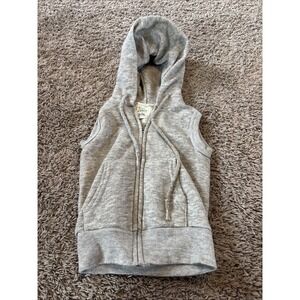 True Vtg 70's Toddler Faded Grey Zip Up Hoodie Size 4T Measurements Pictured